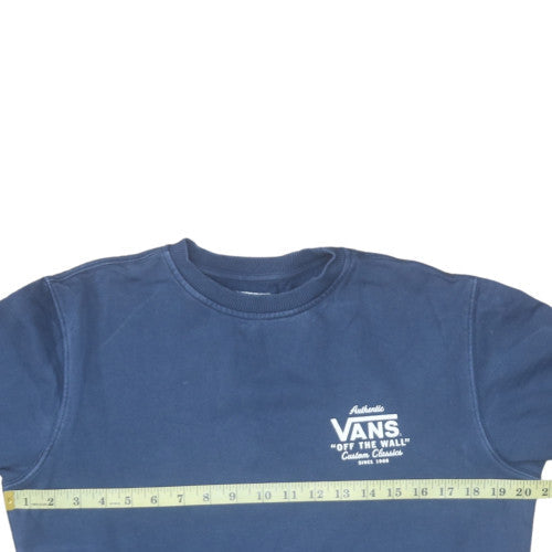 Mens UK Size S Vans Blue Pullover Sweatshirt