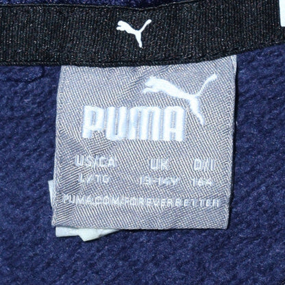 Puma Boys Blue Pullover Hoodie 13-14 Years Cotton Blend Fleece Sweatshirt