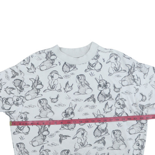 Womens UK Size M Disney at George White Pullover Sweatshirt