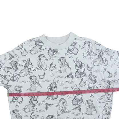 Womens UK Size M Disney at George White Pullover Sweatshirt