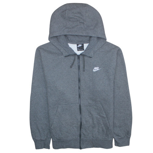 Mens UK Size L Nike Grey Full Zip Hoodie
