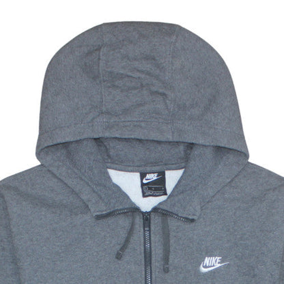 Mens UK Size L Nike Grey Full Zip Hoodie