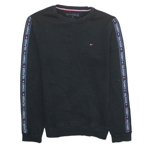 Mens UK Size M Tommy Hilfiger Black Pullover Sweatshirt