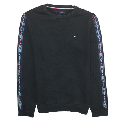 Mens UK Size M Tommy Hilfiger Black Pullover Sweatshirt