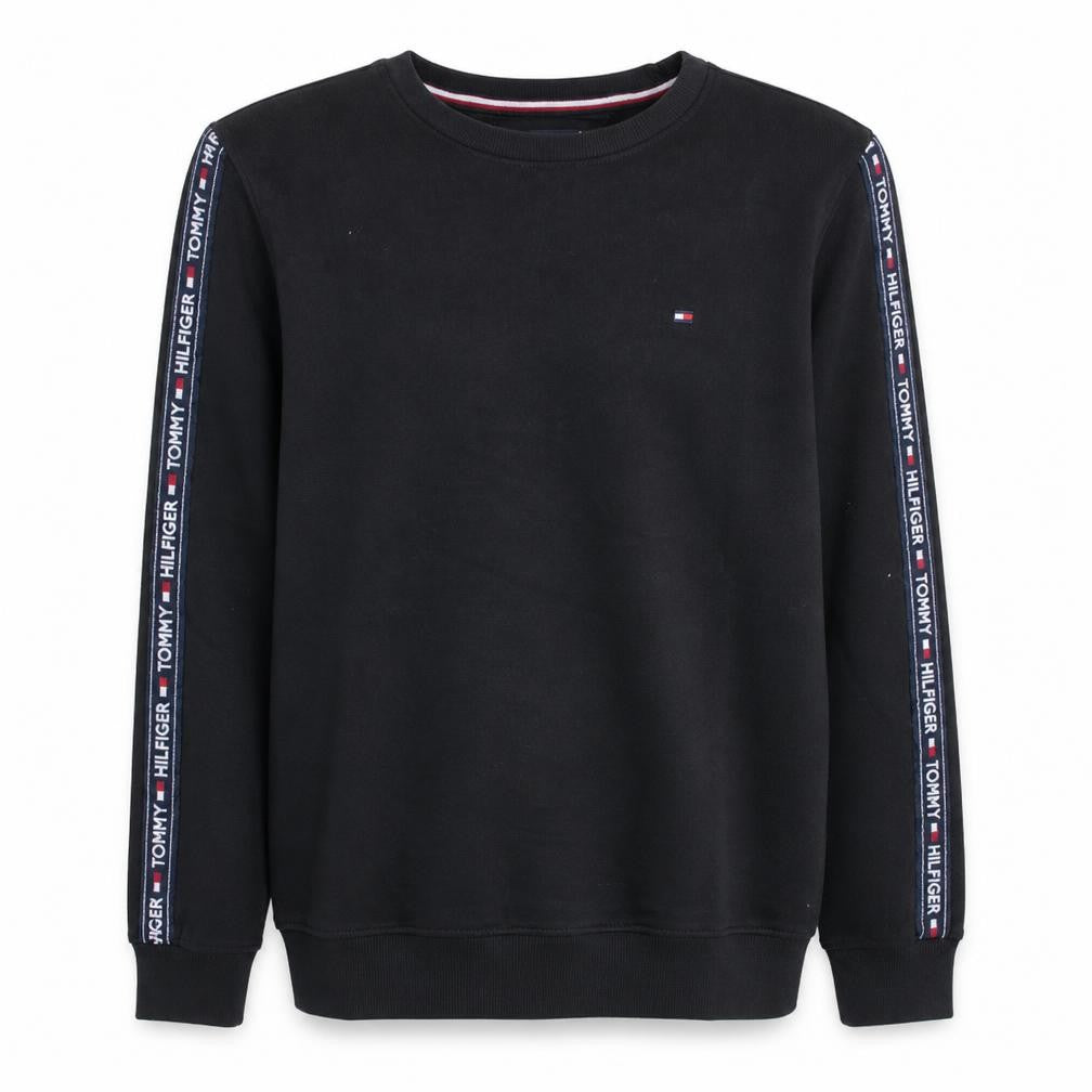 Mens UK Size M Tommy Hilfiger Black Pullover Sweatshirt