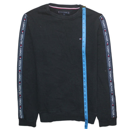 Mens UK Size M Tommy Hilfiger Black Pullover Sweatshirt