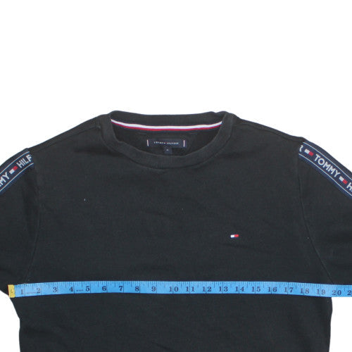 Mens UK Size M Tommy Hilfiger Black Pullover Sweatshirt