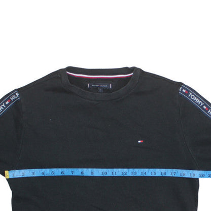 Mens UK Size M Tommy Hilfiger Black Pullover Sweatshirt