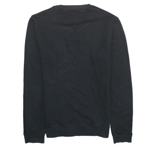 Mens UK Size M Tommy Hilfiger Black Pullover Sweatshirt