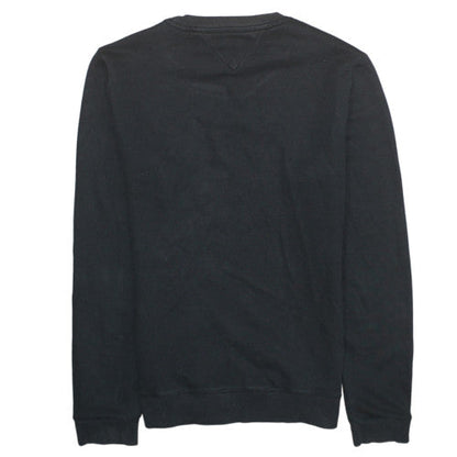 Mens UK Size M Tommy Hilfiger Black Pullover Sweatshirt
