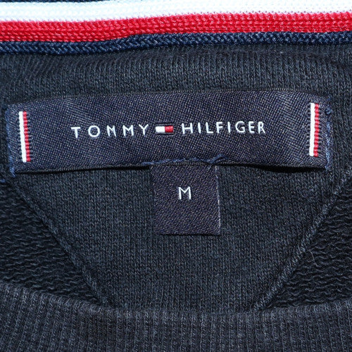 Mens UK Size M Tommy Hilfiger Black Pullover Sweatshirt