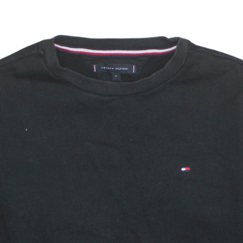 Mens UK Size M Tommy Hilfiger Black Pullover Sweatshirt