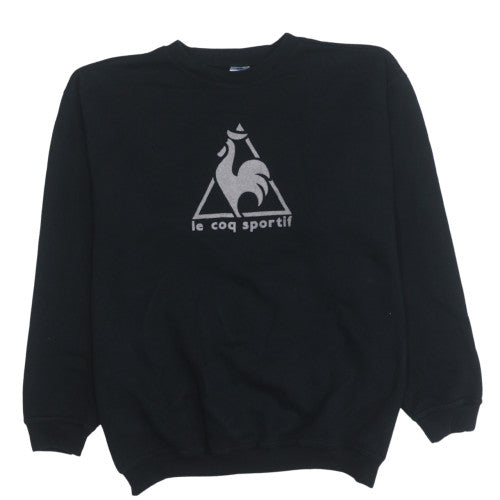 Mens UK Size M Le Coq Sportif Black Pullover Sweatshirt