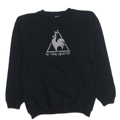 Mens UK Size M Le Coq Sportif Black Pullover Sweatshirt