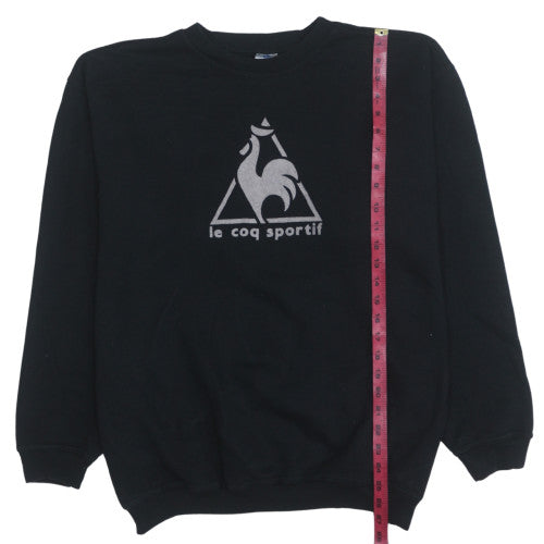Mens UK Size M Le Coq Sportif Black Pullover Sweatshirt