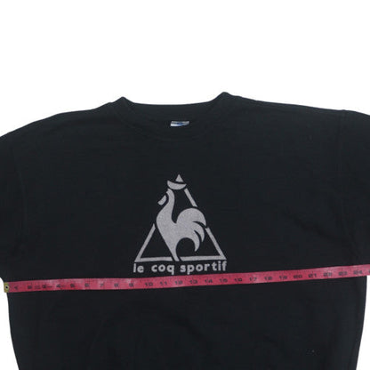 Mens UK Size M Le Coq Sportif Black Pullover Sweatshirt