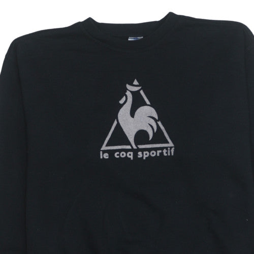 Mens UK Size M Le Coq Sportif Black Pullover Sweatshirt