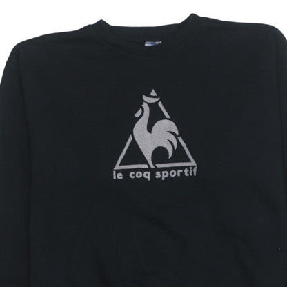Mens UK Size M Le Coq Sportif Black Pullover Sweatshirt