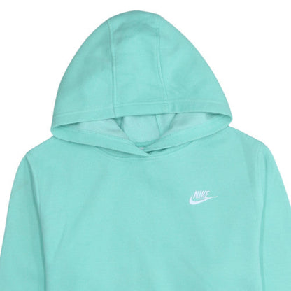 Nike Girls Green Pullover Fleece Hoodie XL 158-170cm Hooded Sweatshirt
