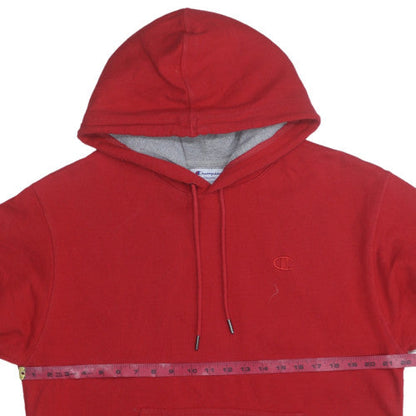 Mens UK Size M Champion Red Pullover Hoodie