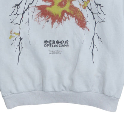 Mens UK Size S boohooMAN White Pullover Hoodie