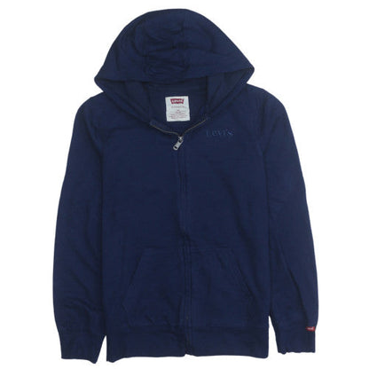 Levi's Boys Blue Full Zip Hoodie Size 14 Years Cotton Blend Logo Sweatshirt