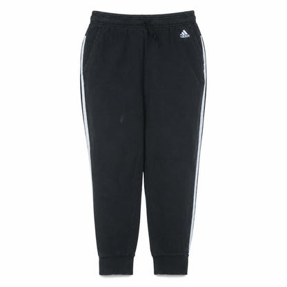 Front view of Adidas Women's Black XL Jogger Track Pants with Side Stripes
