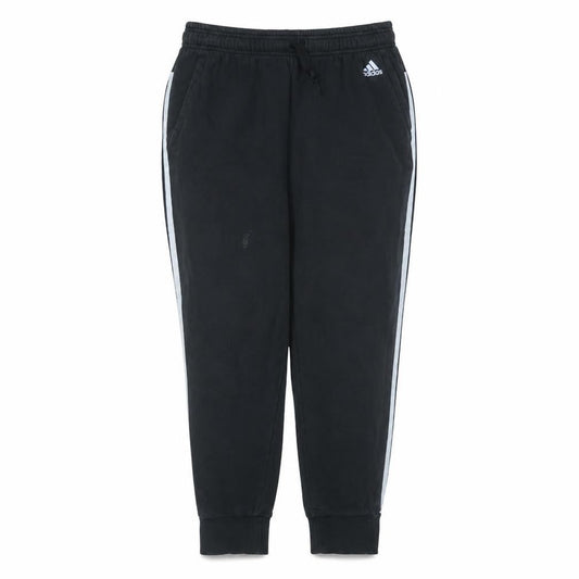 Front view of Adidas Women's Black XL Jogger Track Pants with Side Stripes