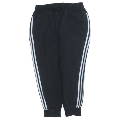 Adidas Women's Black XL Jogger Track Pants with Side Stripes