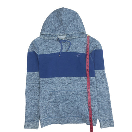 Mens UK Size M Hollister Blue Pullover Hoodie