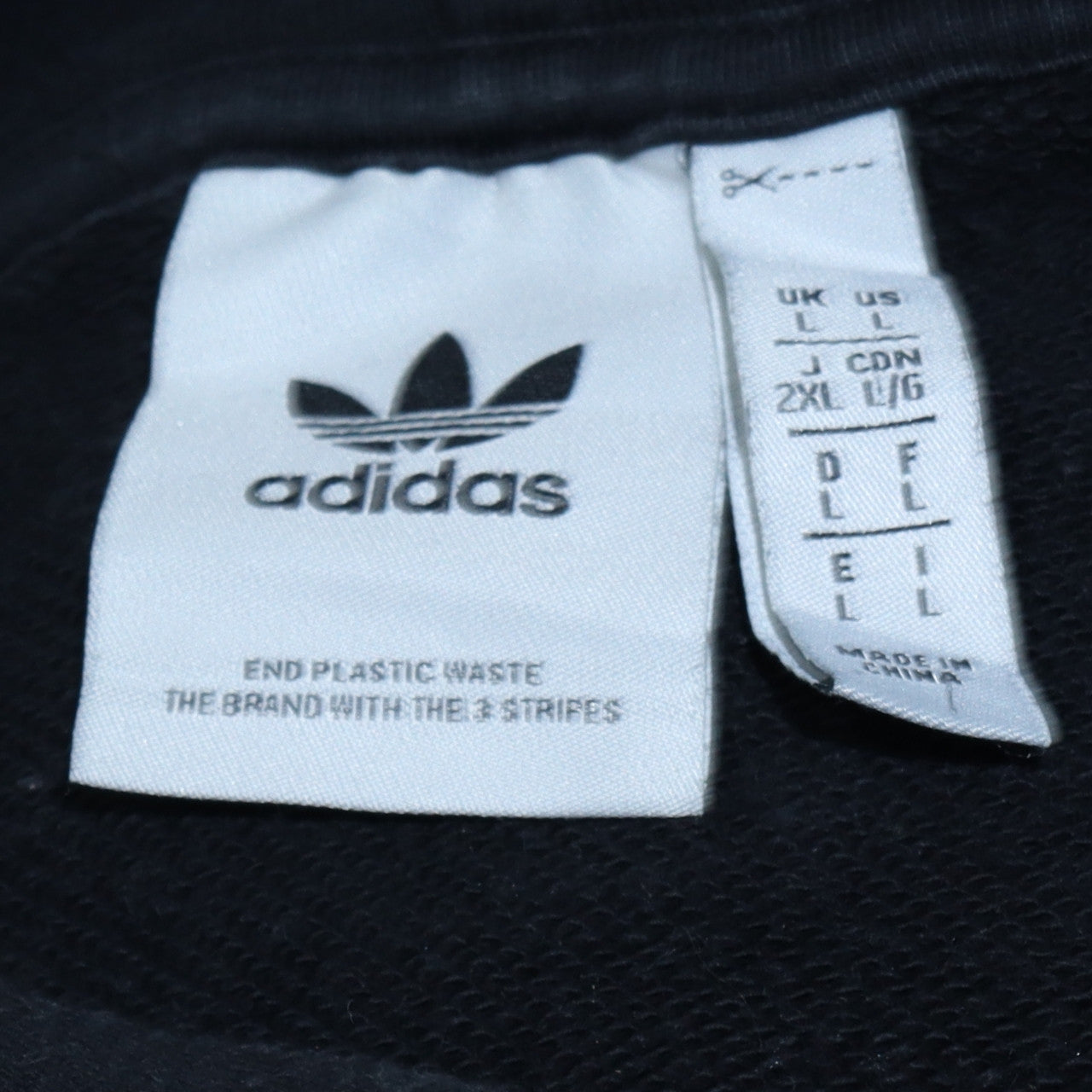 Mens UK Size 2XL Adidas Black Pullover Hoodie