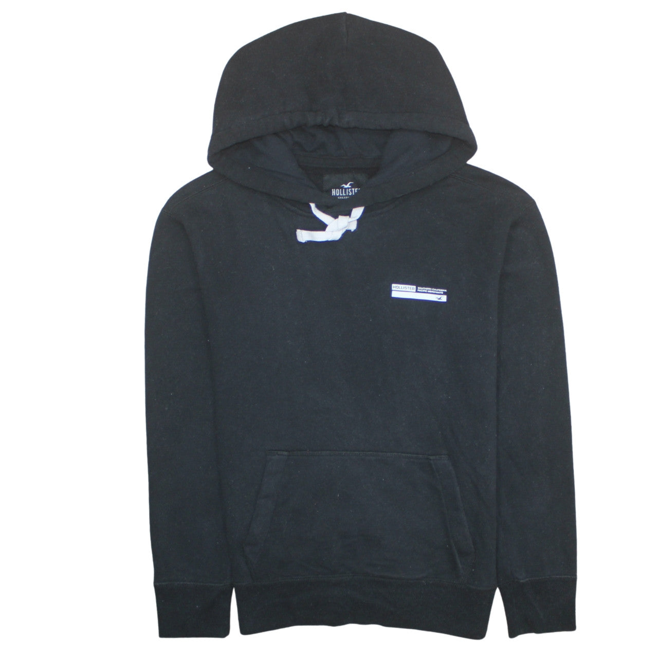 Mens UK Size XS Hollister Black Pullover Hoodie