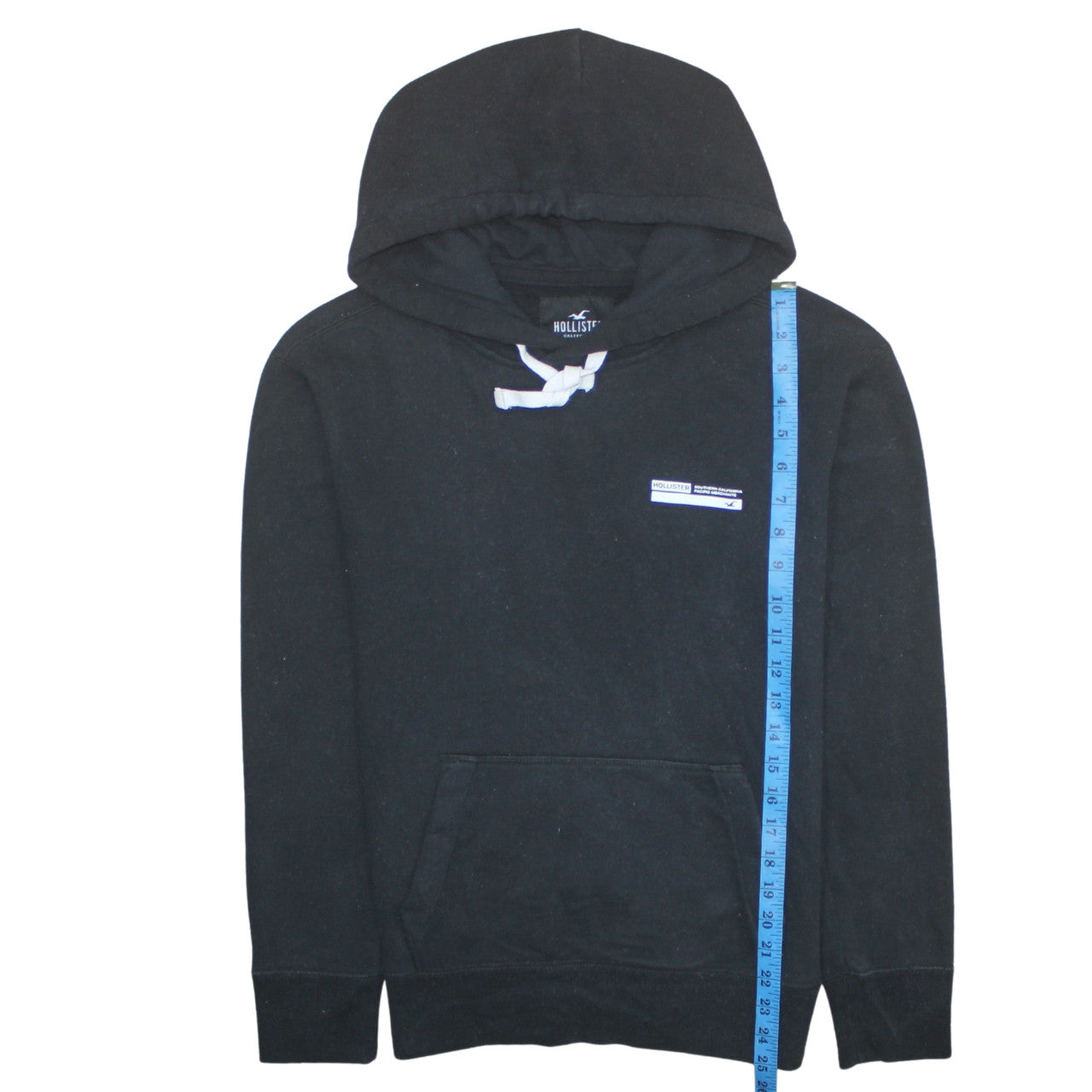 Mens UK Size XS Hollister Black Pullover Hoodie