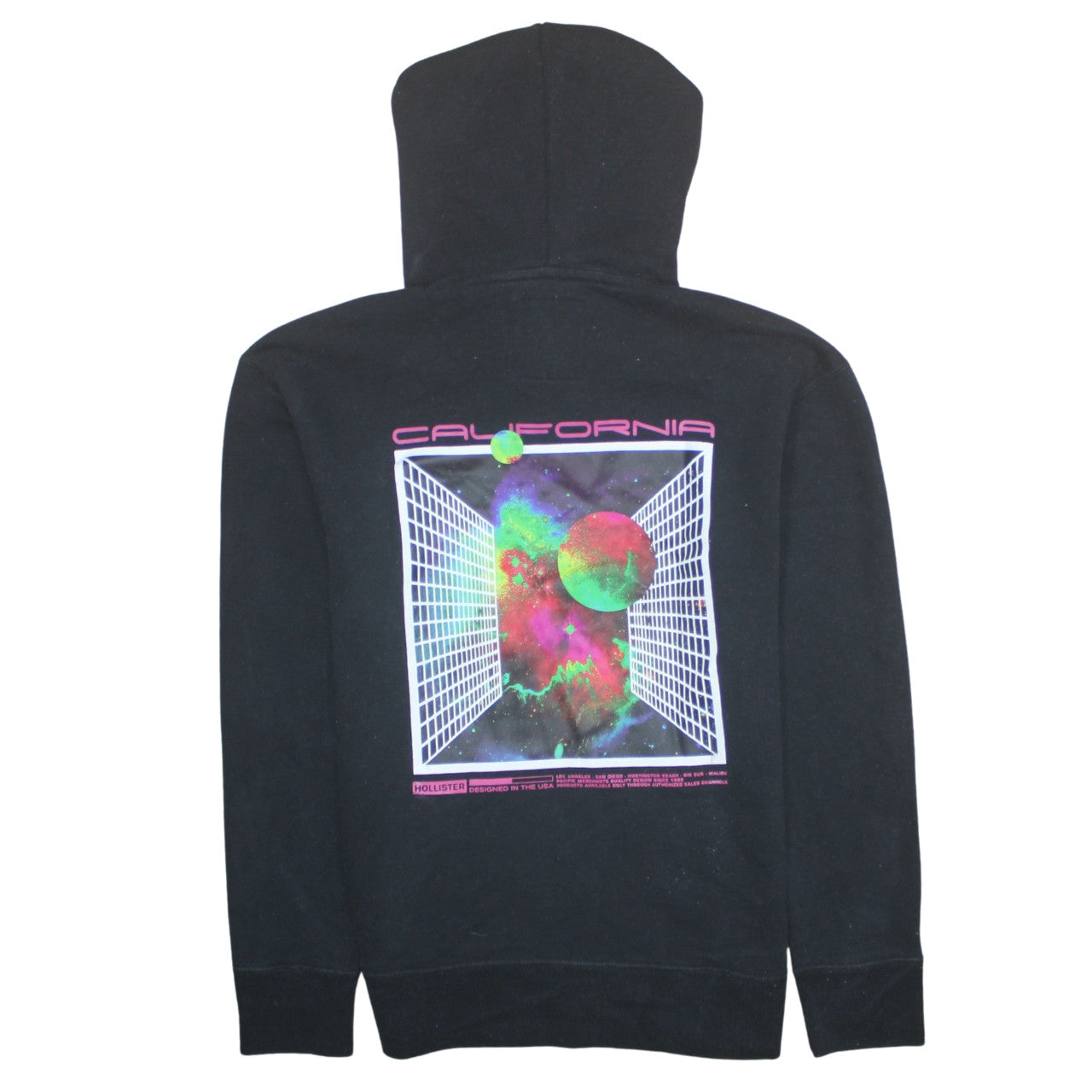 Mens UK Size XS Hollister Black Pullover Hoodie