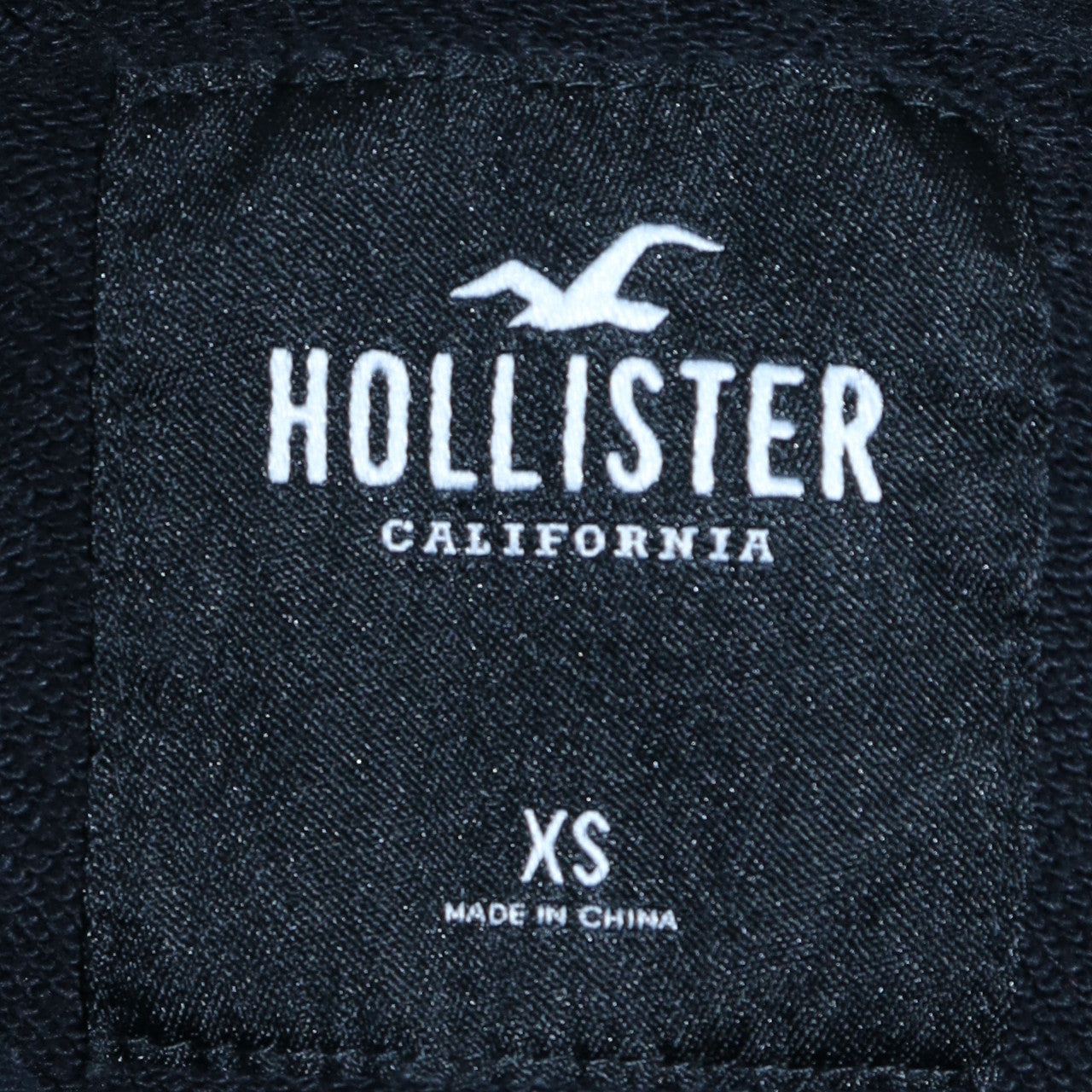 Mens UK Size XS Hollister Black Pullover Hoodie