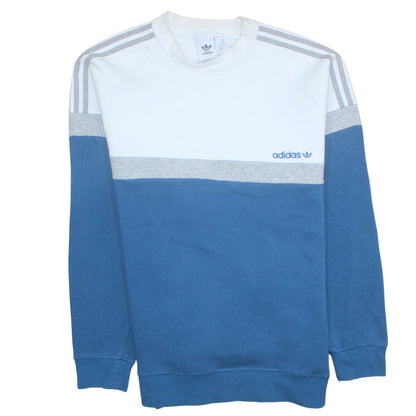 Mens UK Size XL Adidas Blue Pullover Sweatshirt