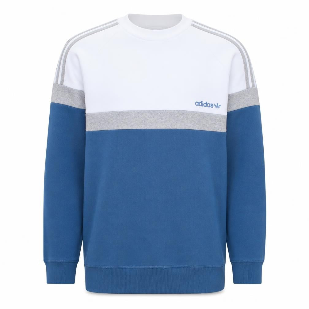 Mens UK Size XL Adidas Blue Pullover Sweatshirt