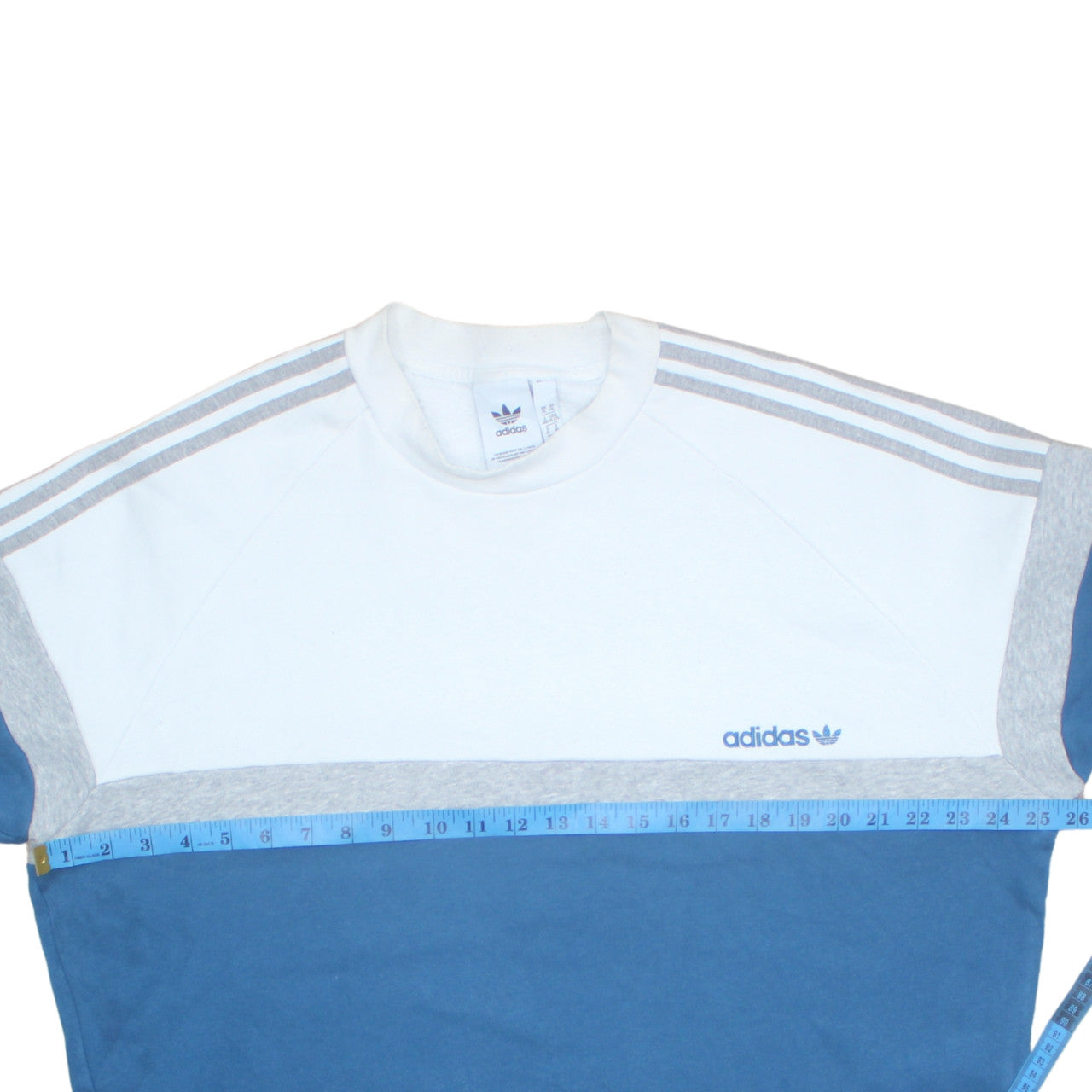 Mens UK Size XL Adidas Blue Pullover Sweatshirt