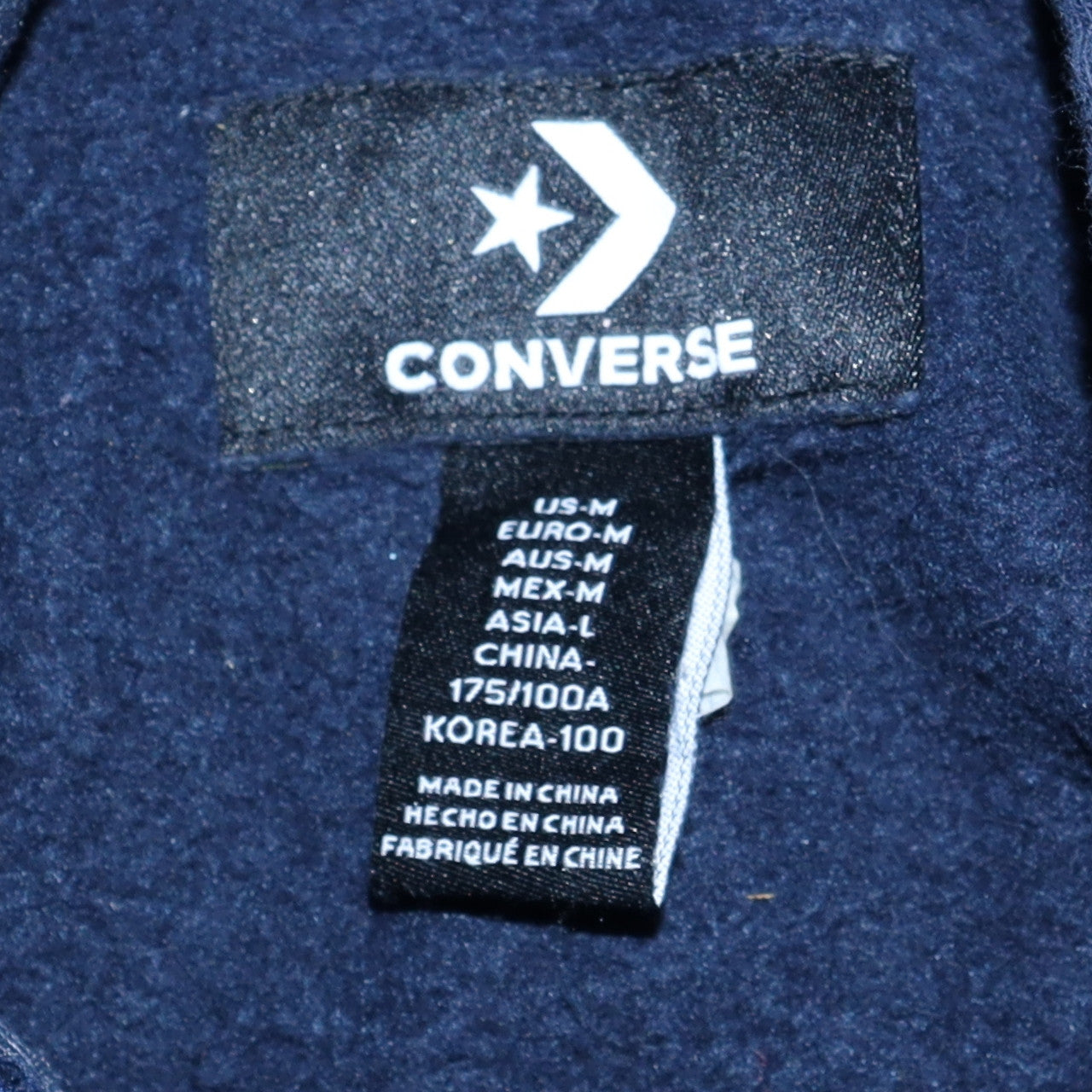 Mens UK Size M Converse Blue Pullover Hoodie