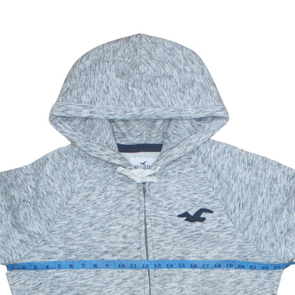 Mens UK Size L Hollister Grey Full Zip Hoodie