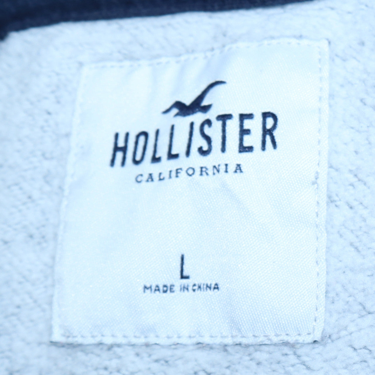 Mens UK Size L Hollister Grey Full Zip Hoodie