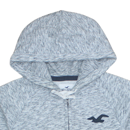 Mens UK Size L Hollister Grey Full Zip Hoodie