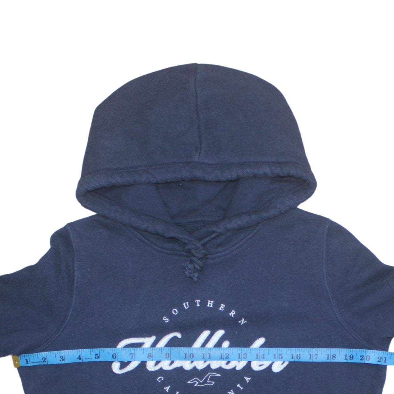 Mens UK Size M Hollister Blue Pullover Hoodie