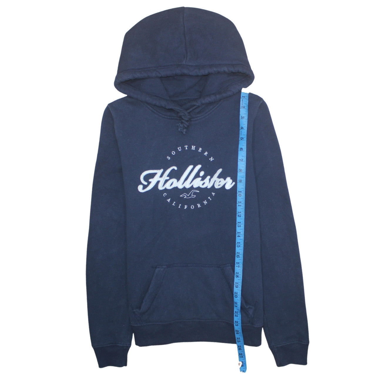 Mens UK Size M Hollister Blue Pullover Hoodie
