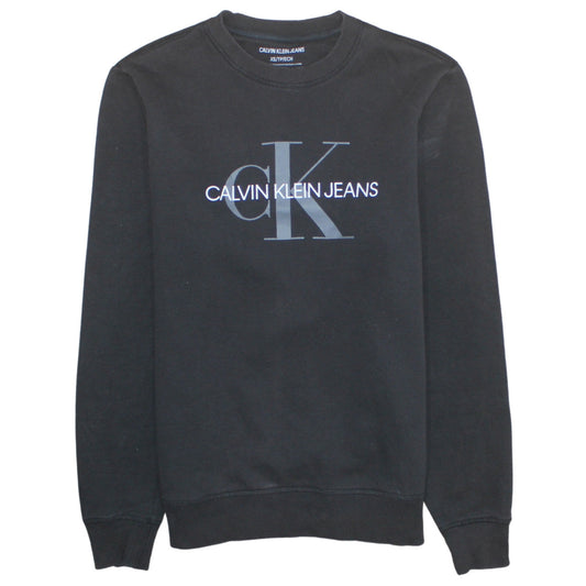 Mens UK Size XS Calvin Klein Jeans Black Pullover Sweatshirt