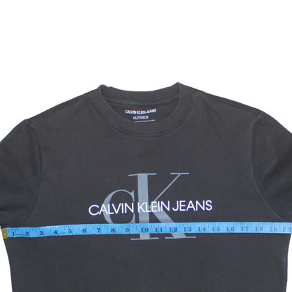 Mens UK Size XS Calvin Klein Jeans Black Pullover Sweatshirt