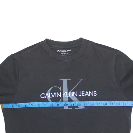 Mens UK Size XS Calvin Klein Jeans Black Pullover Sweatshirt