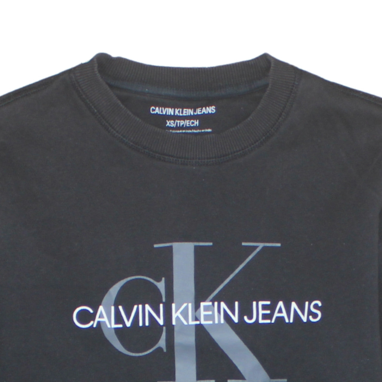 Mens UK Size XS Calvin Klein Jeans Black Pullover Sweatshirt