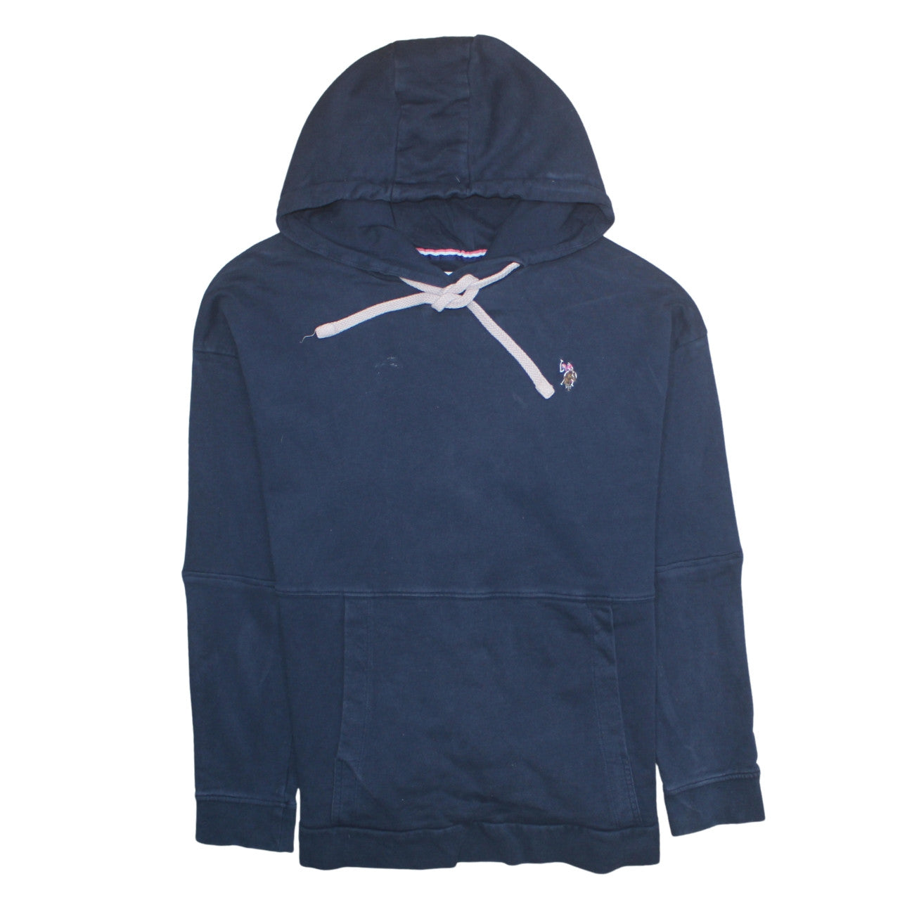 Womens UK Size 2XL U.S. Polo Assn. Blue Pullover Hoodie