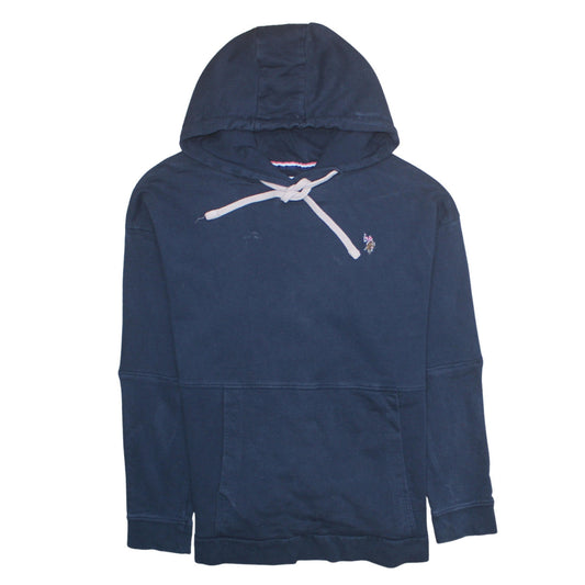 Womens UK Size 2XL U.S. Polo Assn. Blue Pullover Hoodie